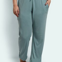 CUPID Women Plus Size Mid-Rise Straight-Fit Cotton Lounge Pants-image-43