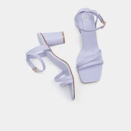 20Dresses Lavender Strappy Block Heels-38