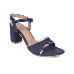XE Looks Women Navy Blue Block Sandals-18