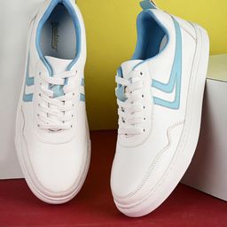 The Roadster Lifestyle Co. Women White And Blue Lightweight Sneakers-image-37