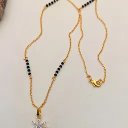 Anouk Gold-Plated AD-Studded & Beaded Mangalsutra-picture-8