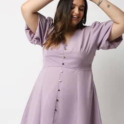20Dresses Plus Size Mauve Crepe Dress-picture-4