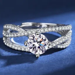 MYKI Silver-Plated & CZ-Studded Finger Ring-image-81