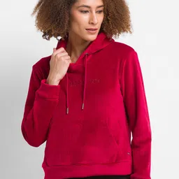 SPYKAR Women Pink Hooded Sweatshirt-picture-32