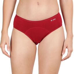 LAVOS Mid-Rise Leak Proof & Cotton Reusable Period Brief LAVOS1005DARKRED-S-image-64