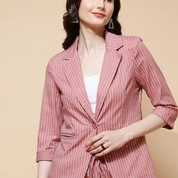 Global Republic Striped Single-Breasted Blazer-image-26