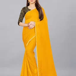Aardiva Embellished Zari Pure Chiffon Saree-image-94