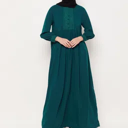 NABIA Women Green Solid Burqas-picture-15