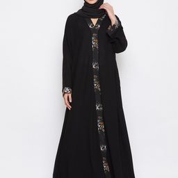 NABIA Front Open Abaya Burqa With Scarf-28