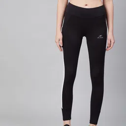 Alcis Women Black Solid Training Tights-image-71