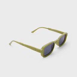 20Dresses Women Green & Black Self Textured Full Rim Rectangle Sunglasses SG010770-55