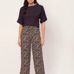 Moomaya Top With Pyjamas Night Suit-image-100