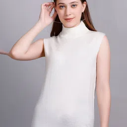 GODFREY Turtle Neck Woollen Sweater Vest-image-91