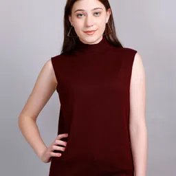 GODFREY Turtle Neck Woollen Sweater Vest-image-63