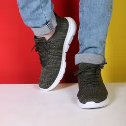 TPENT Men Mesh Running Non-Marking Anti-Odour Lace-Up Shoes image 5