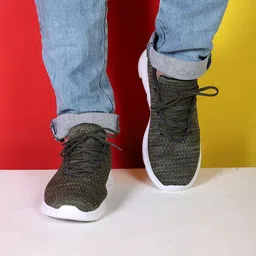 TPENT Men Mesh Running Non-Marking Anti-Odour Lace-Up Shoes image 3