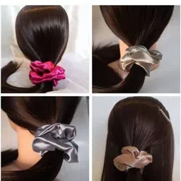 CHANDERKASH Women Pack of 12 Satin Quality Ponytail Holders-23