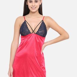 Klamotten Red & Navy Blue Sensuous Lace Baby Doll-image-40