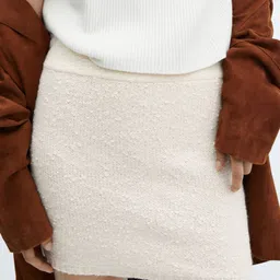 MANGO Textured Knitted Miniskirt-13