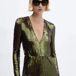 MANGO Embellished V-Neck Jumpsuit-34