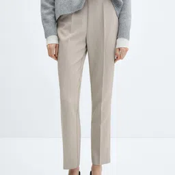 MANGO Women Straight Fit Trousers with Belt-image-65