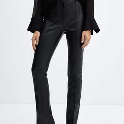 MANGO Women Faux Leather Skinny Trousers-image-40