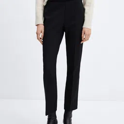 MANGO Women Straight Fit Formal Trousers with Belt-image-60