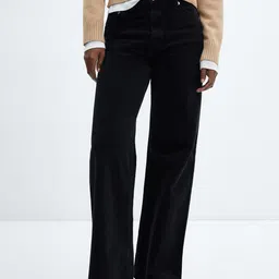 MANGO Women Corduroy Straight Fit Trousers-image-47