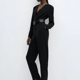 MANGO Wrap Basic Jumpsuit with Belt image 4