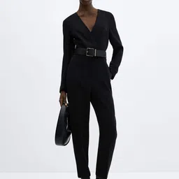 MANGO Wrap Basic Jumpsuit with Belt image 3
