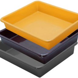 Plastic Exel Small Tray For Home/Office, 3 pc Tray 2 Ltr, Yellow Brown Grey Tray-picture-16