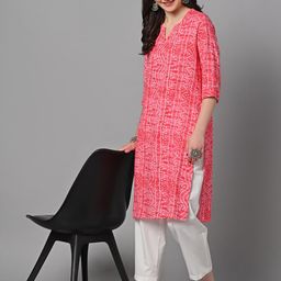 KALINI Bandhani Printed Straight Kurta-image-43