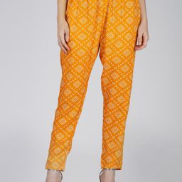KALINI Bandhani Printed Straight Trousers-image-48