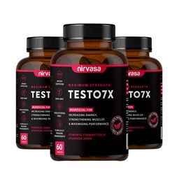Nirvasa Set Of 3 Testo 7X Tablets With Tribulus - 60 Tablets Each-34