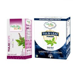 Nature Sure Tulsi Drops 30ml & Tulsi Leaf Powder 200g-image-57