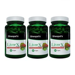 Sheopal's Set Of 3 Liver X Ayurvedic Supplement -60 Capsules Each-43