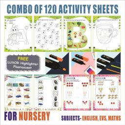 Nursery Activity Sheets (120 Pages)|Learning & Creativity|With Highlighter-3