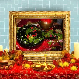 Hawai Gold-Toned & Black Lord Baidyanath Shiva Ling Rectangle Wooded Wall Photo Frame-picture-11