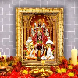Hawai Gold Toned & Red Shree Ramkrishna Paramhans Maa Sarada Wooden Wall Photo Frames-image-11