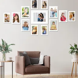 RANDOM Set Of 13 White Solid Individual Photo Frames image 1