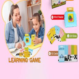 MUREN Kids Talking Early Education Language Learning Device & Sound Flash Card image 1