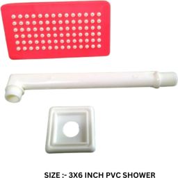 3X6 PVC Fenny Colorful Shower Set with PVC Arm Complete Shower Set Fixed Mount-image-9