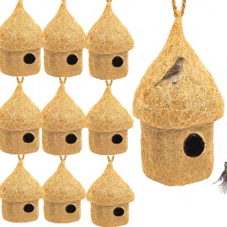 NATURAL HUT SHAPE BIRD HOUSE FOR ALL BIRDS PACK OF 10 Bird House-picture-18