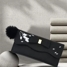 Casual, Formal Black Clutch - Regular Size-image-1