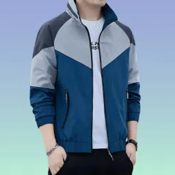 Men Colorblock Casual Jacket-image-31