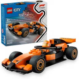 City F1 Driver with McLaren Race Car Mini Vehicle Toy Playset 60442 (86 Blocks)-21