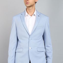 park avenue Men Solid Single Breasted Formal Blazer-picture-26