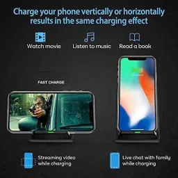 X88 Pro 15W Type-C Pd In-Built Two Coils With Fireproof Abs Wireless Charging Stand Charging Pad image 4
