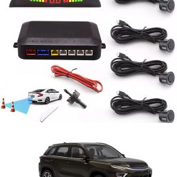Car Universal Black 4 Ultrasonic Reverse Parking Sensor-283 4 Parking Sensors, Compact Screen Distance Display with Sound Warning Parking Sensor-image-94