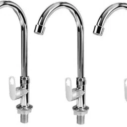 SS 360 Degree Moving,Chrome Finish Swan Neck taps for Sink/washbasin(3pcs) Bib Tap Faucet-image-46